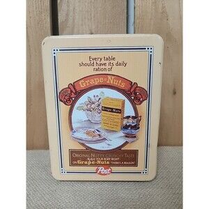 Vintage Post Grape Nuts Tin Advertising